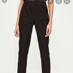 Missguided: Satin Side Stripe Trousers